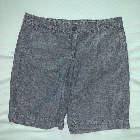 LOFT Pants - Loft Dark Chambray Shorts - 8